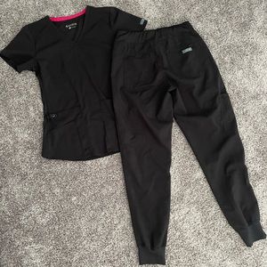 Med couture xs black jogger scrubs
